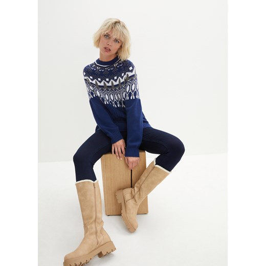 Sweter w norweski wzór 36/38 bonprix