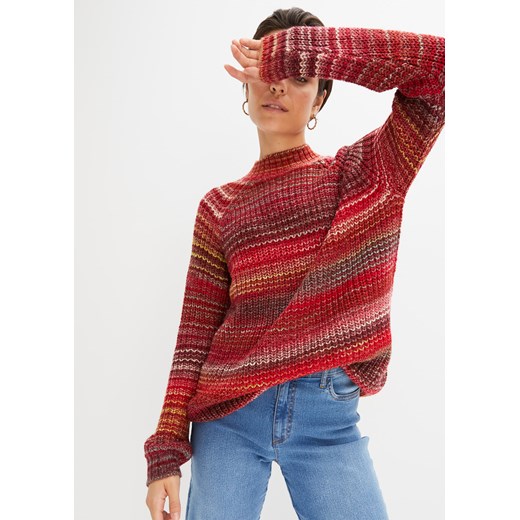 Sweter w melanżowym kolorze ze sklepu bonprix w kategorii Swetry damskie - zdjęcie 170605370