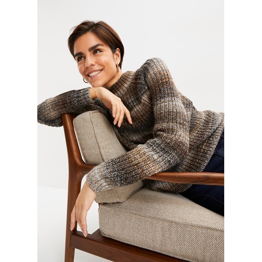Sweter w melanżowym kolorze ze sklepu bonprix w kategorii Swetry damskie - zdjęcie 170605371