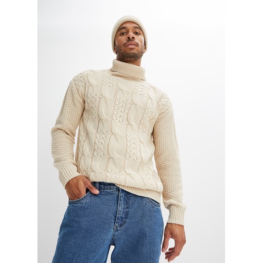 Sweter z golfem Loose Fit 56/58 (XL) bonprix