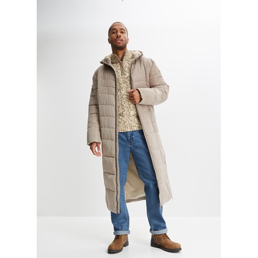 Płaszcz pikowany z kapturem ze sklepu bonprix w kategorii Płaszcze męskie - zdjęcie 170605763