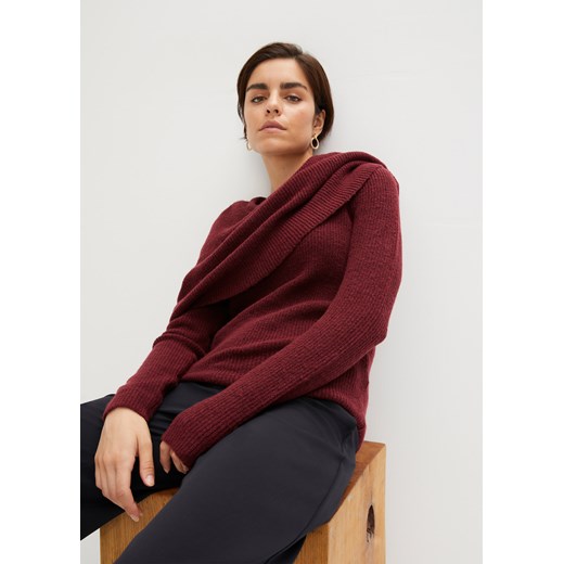 Sweter z szalową wstawką do noszenia na różne sposoby ze sklepu bonprix w kategorii Swetry damskie - zdjęcie 170606093