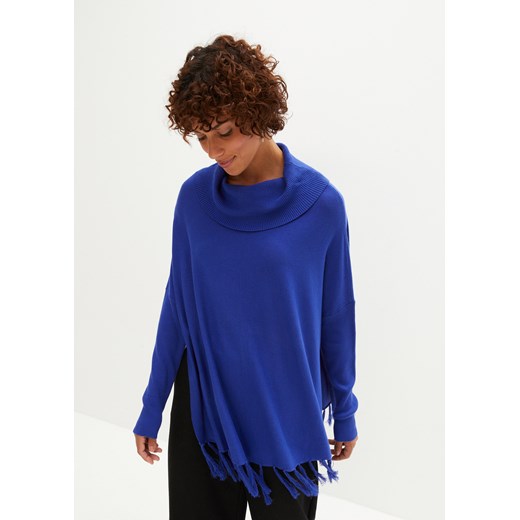 Sweter z frędzlami w dolnej części ze sklepu bonprix w kategorii Swetry damskie - zdjęcie 170606154