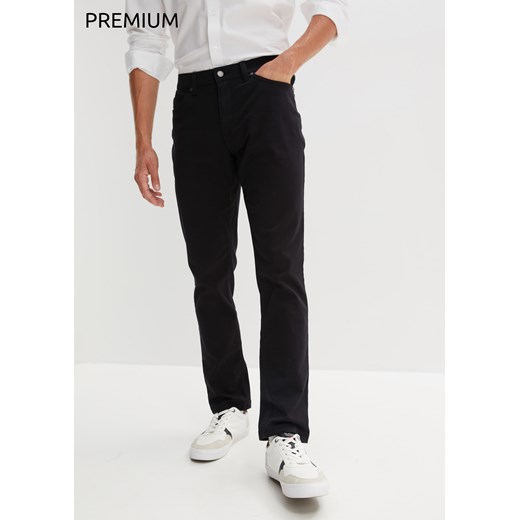Spodnie ze stretchem Premium Regular Fit Straight z bawełny organicznej ze sklepu bonprix w kategorii Spodnie męskie - zdjęcie 170606514