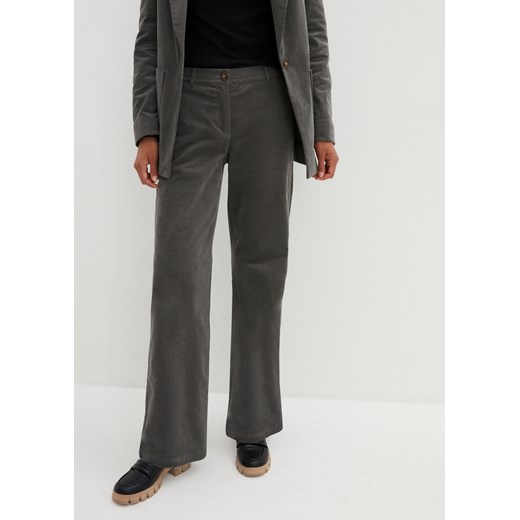 Spodnie sztruksowe Marlena, z bawełny organicznej ze sklepu bonprix w kategorii Spodnie damskie - zdjęcie 170606823