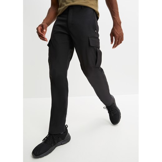 Spodnie outdoorowe softshell ze stretchem, z paskiem, Regular Fit ze sklepu bonprix w kategorii Spodnie męskie - zdjęcie 170606962
