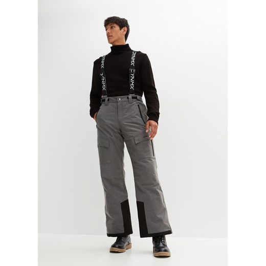 Spodnie funkcyjne ocieplane Regular Fit Straight, ze śniegołapem i odpinanymi szelkami ze sklepu bonprix w kategorii Spodnie męskie - zdjęcie 170606994