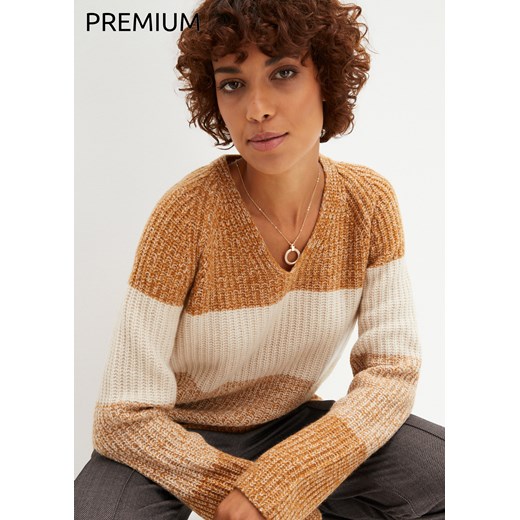 Sweter wełniany z domieszką materiału Good Cashmere Standard® ze sklepu bonprix w kategorii Swetry damskie - zdjęcie 170607410