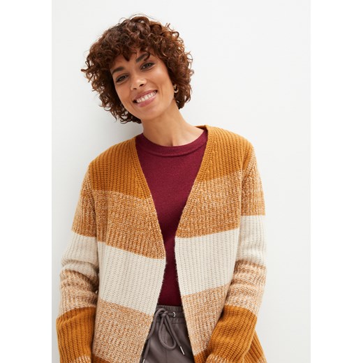 Sweter bez zapięcia, z domieszką materiału Good Cashmere Standard® 40/42 bonprix okazyjna cena
