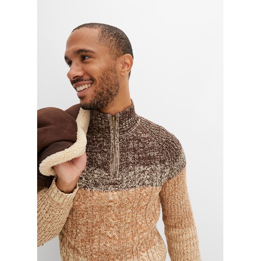 Sweter ze stójką 64/66 (3XL) promocyjna cena bonprix