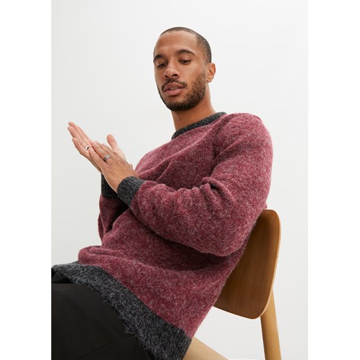 Sweter z okrągłym dekoltem ze sklepu bonprix w kategorii Swetry męskie - zdjęcie 170608242