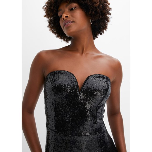 Sukienka Bonprix elegancka maxi w serek 