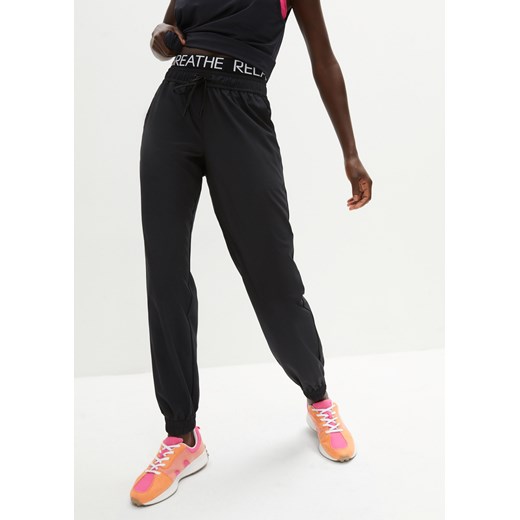 Lekkie spodnie sportowe z elastycznym paskiem, szybko schnące ze sklepu bonprix w kategorii Spodnie damskie - zdjęcie 170608730