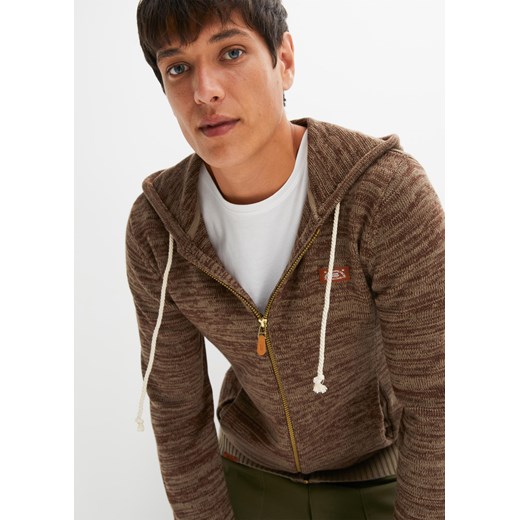 Sweter rozpinany z kapturem ze sklepu bonprix w kategorii Swetry męskie - zdjęcie 170608954