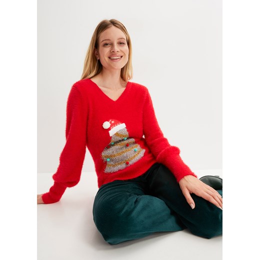 Sweter bożonarodzeniowy ze sklepu bonprix w kategorii Swetry damskie - zdjęcie 170609054