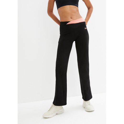 Spodnie sportowe ze stretchem, poszerzane nogawki ze sklepu bonprix w kategorii Spodnie damskie - zdjęcie 170609371