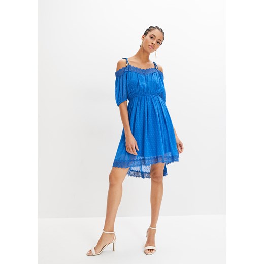 Sukienka cold-shoulder z koronką 42 bonprix