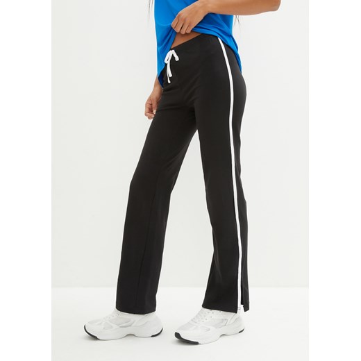 Spodnie shirtowe ze stretchem (2 pary), prosty fason ze sklepu bonprix w kategorii Spodnie damskie - zdjęcie 170609711