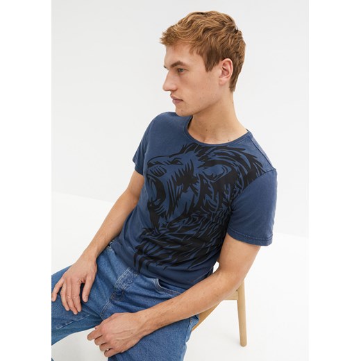 T-shirt Slim Fit, z łatwej w pielęgnacji bawełny ze sklepu bonprix w kategorii T-shirty męskie - zdjęcie 170610343