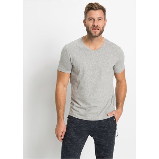 T-shirt z dekoltem w serek (3 szt.) ze sklepu bonprix w kategorii T-shirty męskie - zdjęcie 170610714