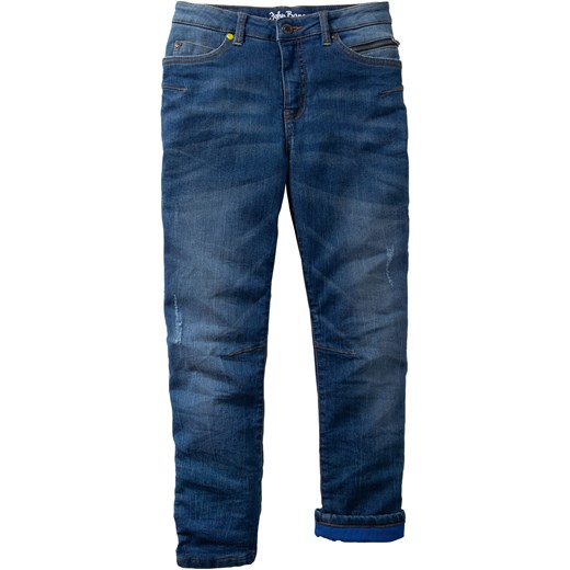 Dżinsy chłopięce ocieplane ze stretchem, Slim Fit ze sklepu bonprix w kategorii Spodnie chłopięce - zdjęcie 170611801