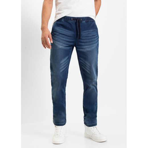 Dżinsy dresowe Slim Fit Straight ze sklepu bonprix w kategorii Jeansy męskie - zdjęcie 170612160