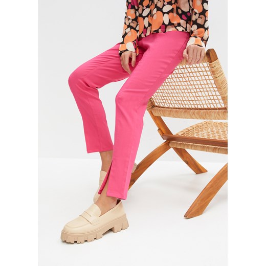 Spodnie z bengaliny ze stretchem ze sklepu bonprix w kategorii Spodnie damskie - zdjęcie 170613073