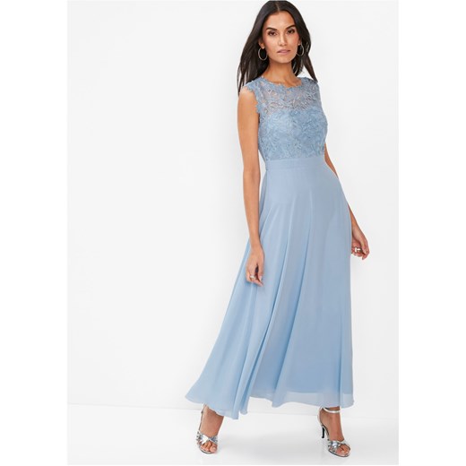 Długa sukienka wieczorowa z koronką ze sklepu bonprix w kategorii Sukienki - zdjęcie 170613740