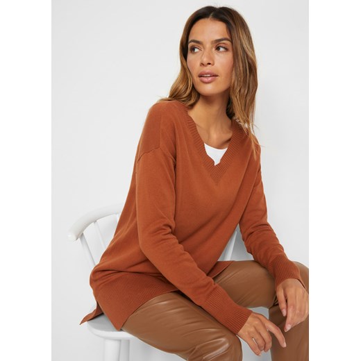 Długi sweter ze sklepu bonprix w kategorii Swetry damskie - zdjęcie 170613870