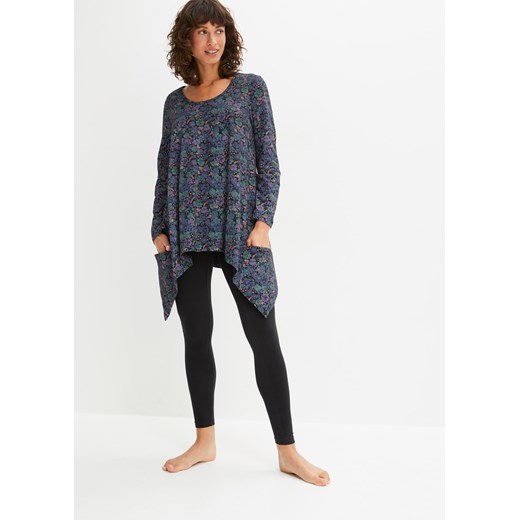 Piżama z koszulką z dłuższymi bokami i legginsami ze sklepu bonprix w kategorii Piżamy damskie - zdjęcie 170614290