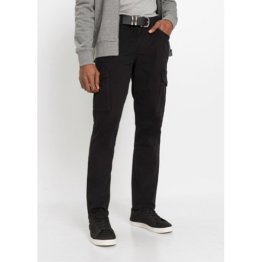 Spodnie bojówki Slim Fit Straight ze stretchem ze sklepu bonprix w kategorii Spodnie męskie - zdjęcie 170614652