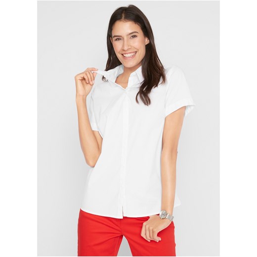 Bluzka z krótkim rękawem i stretchem ze sklepu bonprix w kategorii Bluzki damskie - zdjęcie 170615324