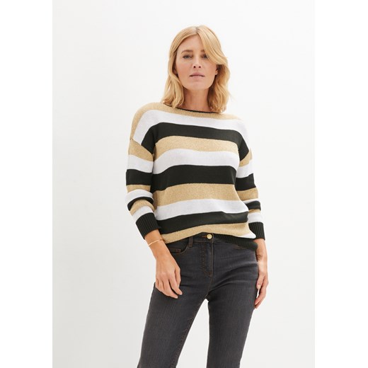 Sweter z lureksową nitką ze sklepu bonprix w kategorii Swetry damskie - zdjęcie 170616084