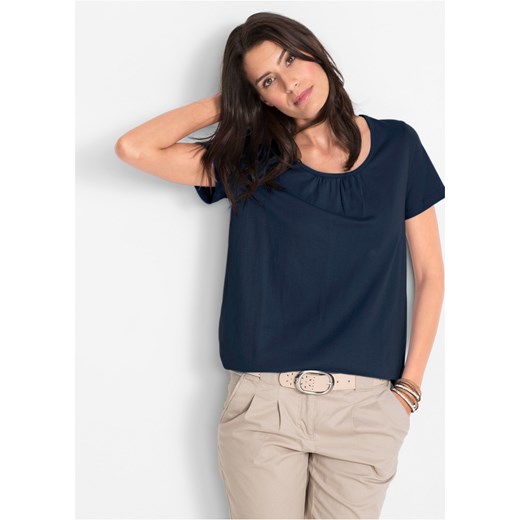 Shirt bawełniany, krótki rękaw ze sklepu bonprix w kategorii Bluzki damskie - zdjęcie 170616313