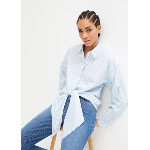 Bluzka oversize z bawełny organicznej ze sklepu bonprix w kategorii Koszule damskie - zdjęcie 170616513