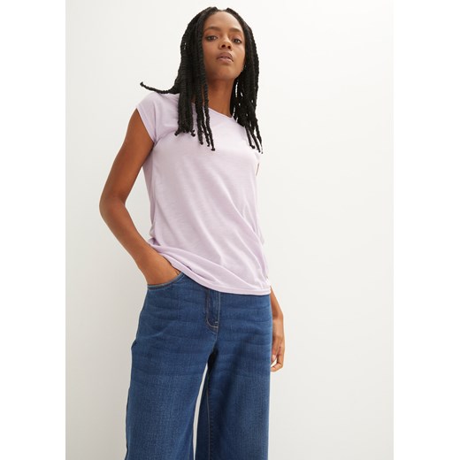 Długi shirt z zaokrąglonym dołem ze sklepu bonprix w kategorii Bluzki damskie - zdjęcie 170617112