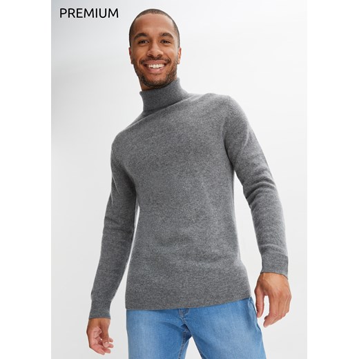 Sweter  wełniany z golfem, z domieszką materiału Good Cashmere Standard® ze sklepu bonprix w kategorii Swetry męskie - zdjęcie 170617123