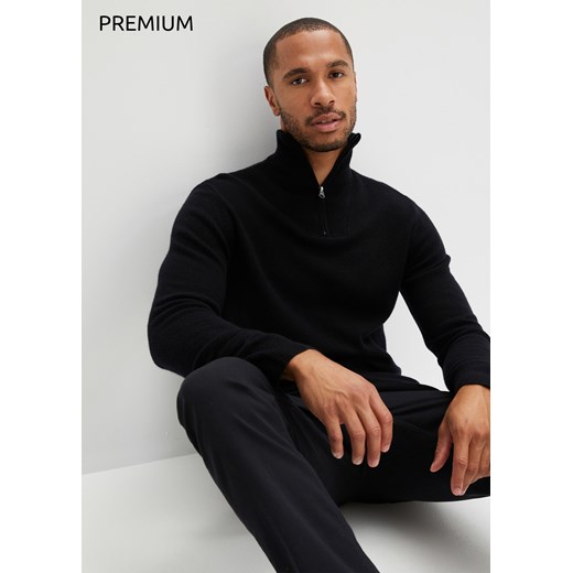 Sweter wełniany z domieszką materiału Good Cashmere Standard®, ze stójką ze sklepu bonprix w kategorii Swetry męskie - zdjęcie 170617181