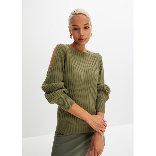Sweter z wycięciami ze sklepu bonprix w kategorii Swetry damskie - zdjęcie 170617362