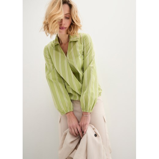 Bluzka kopertowa z bawełny organicznej ze sklepu bonprix w kategorii Bluzki damskie - zdjęcie 170619940