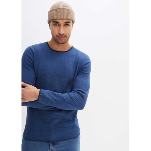 Sweter z bawełny z recyklingu ze sklepu bonprix w kategorii Swetry męskie - zdjęcie 170620190