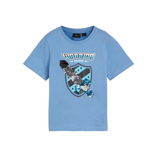 T-shirt chłopięcy z obracanymi cekinami, z bawełny organicznej ze sklepu bonprix w kategorii T-shirty chłopięce - zdjęcie 170620464