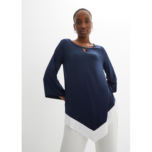 Tunika shirtowa z okrągłym dekoltem ze sklepu bonprix w kategorii Bluzki damskie - zdjęcie 170621294