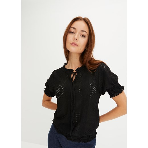 Shirt z ażurowym haftem ze sklepu bonprix w kategorii Bluzki damskie - zdjęcie 170621882