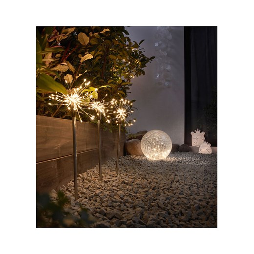 Ozdoba ogrodowa LED Gwiazdy, wbijana w ziemię, (3 części) One Size bonprix