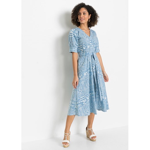 Sukienka szmizjerka z wiązanym paskiem ze sklepu bonprix w kategorii Sukienki - zdjęcie 170622251