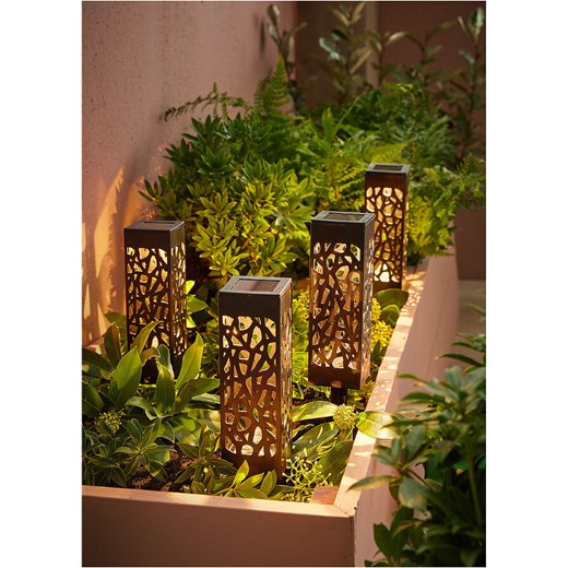 Ozdoba ogrodowa  solarna LED Ornamenty, wbijana w ziemię (4 części) ze sklepu bonprix w kategorii Oświetlenie ogrodowe - zdjęcie 170622330