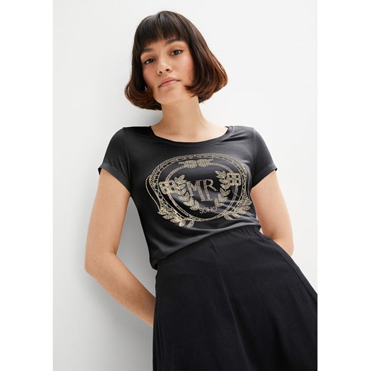 Shirt z nadrukiem ze sklepu bonprix w kategorii Bluzki damskie - zdjęcie 170622583