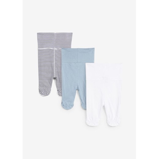 Spodnie dla noworodka (3 pary) ze sklepu bonprix w kategorii Spodnie i półśpiochy - zdjęcie 170622712