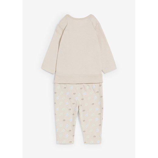 Body niemowlęce z długim rękawem + spodnie, bawełna organiczna (2 części) ze sklepu bonprix w kategorii Komplety niemowlęce - zdjęcie 170622714